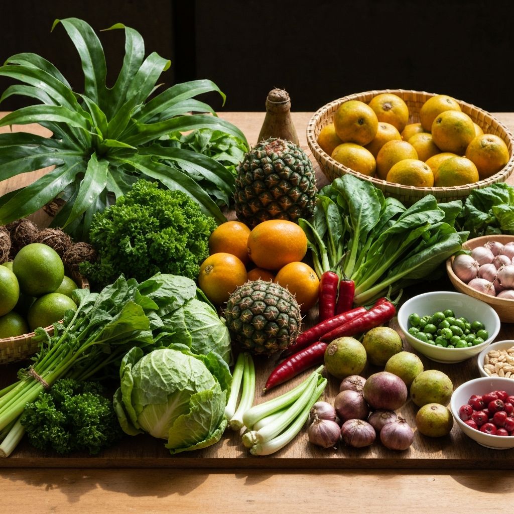 Plant-rich tropical foods and vegetables